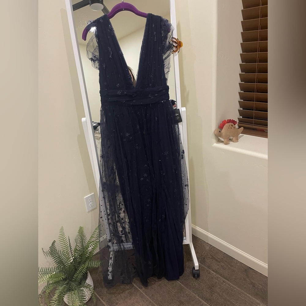 Midnight blue prom or formal dress